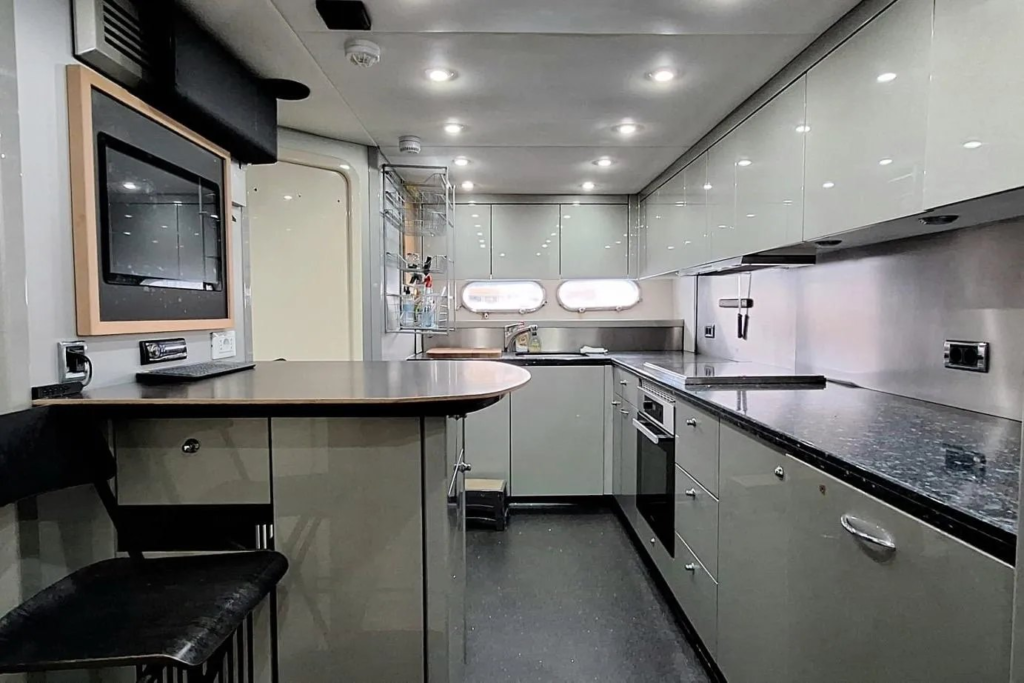 108ft Sunseeker Predator yacht charter Coconut Grove – galley