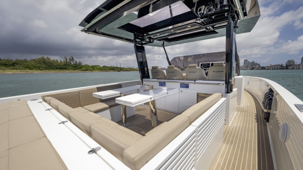 42ft De Antonio D42 yacht charter Coconut Grove – bow seating