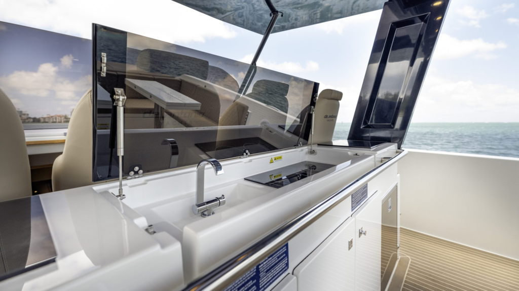 42ft De Antonio D42 yacht charter Coconut Grove – outdoor galley
