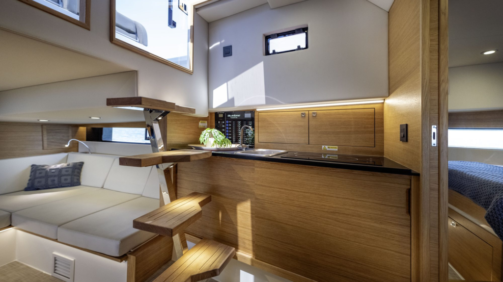 42ft De Antonio D42 yacht charter Coconut Grove – lower deck seating