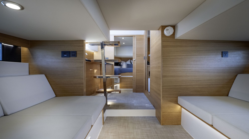 42ft De Antonio D42 yacht charter Coconut Grove – cabin layout
