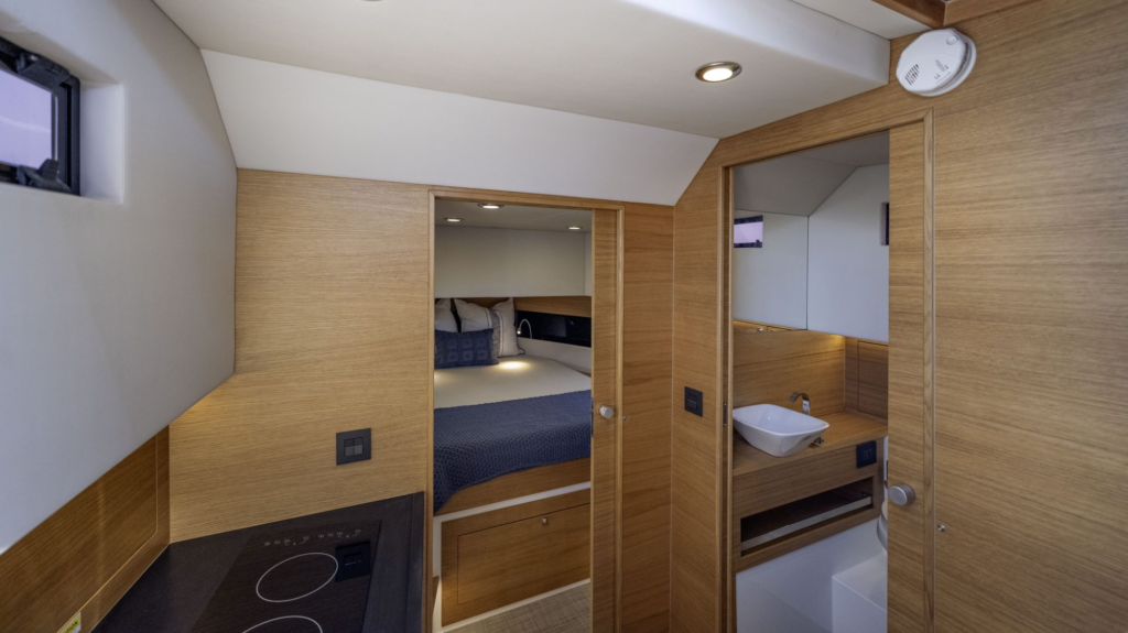 42ft De Antonio D42 yacht charter Coconut Grove – cabin passage