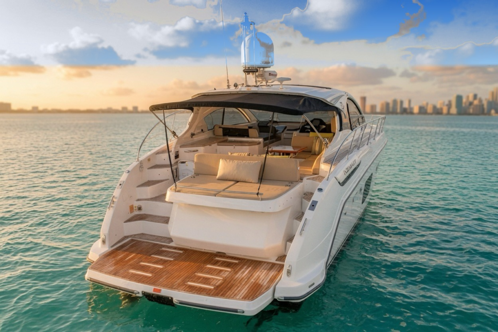 45ft Azimut Atlantis stern swim platform