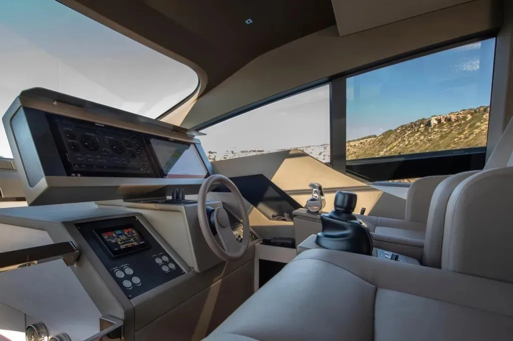 70ft Pershing yacht charter Miami – helm