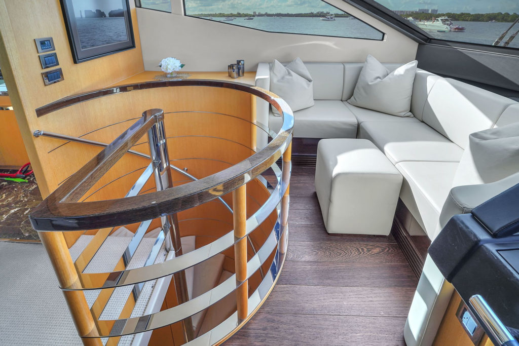 75ft Sunseeker yacht charter Marina Palms – staircase
