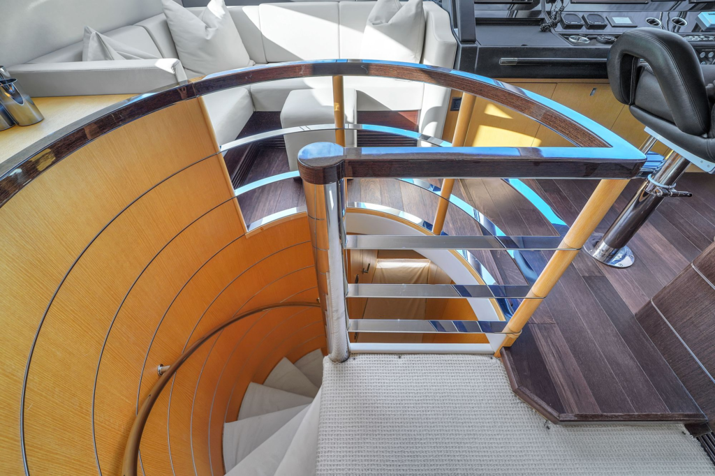 75ft Sunseeker yacht charter Marina Palms – staircase