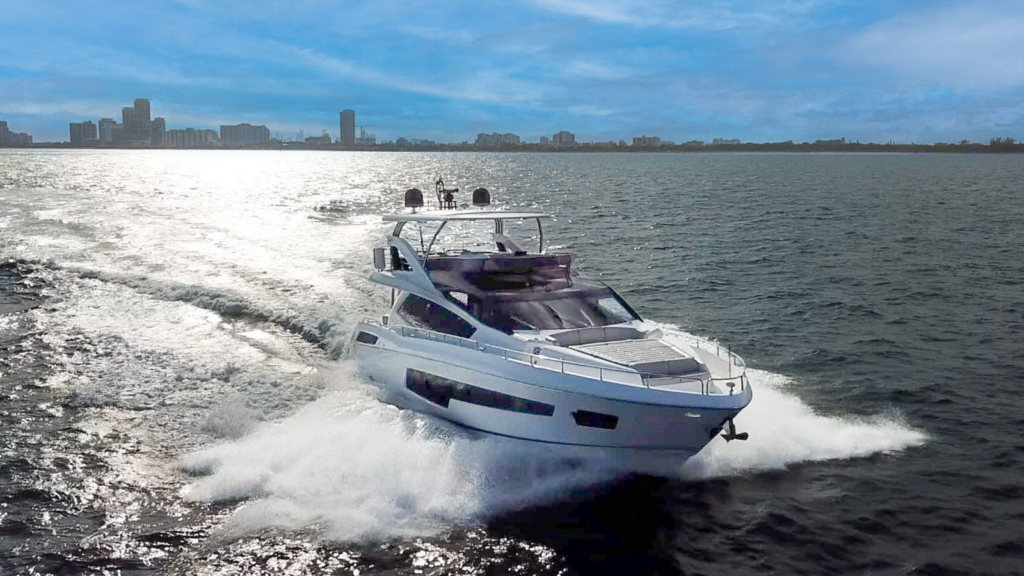 75ft Sunseeker yacht charter Marina Palms – exterior