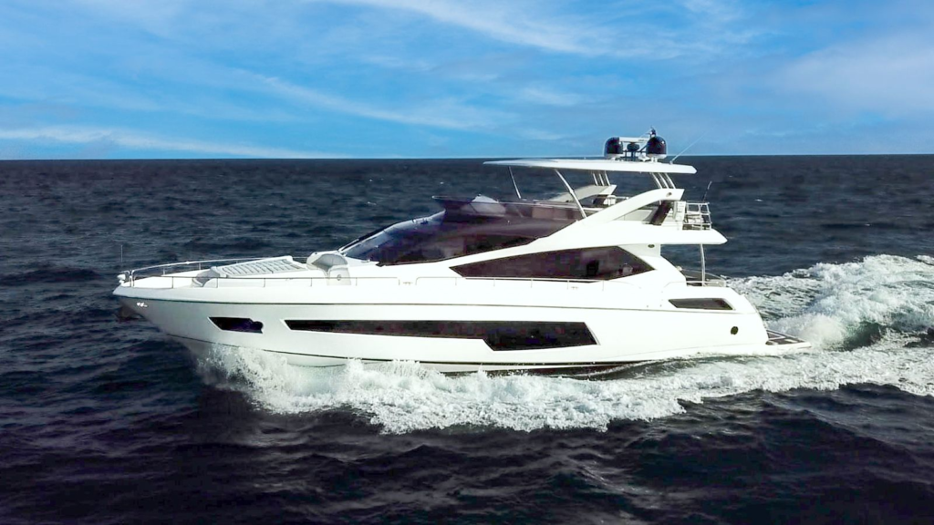 75ft Sunseeker yacht charter Marina Palms – exterior