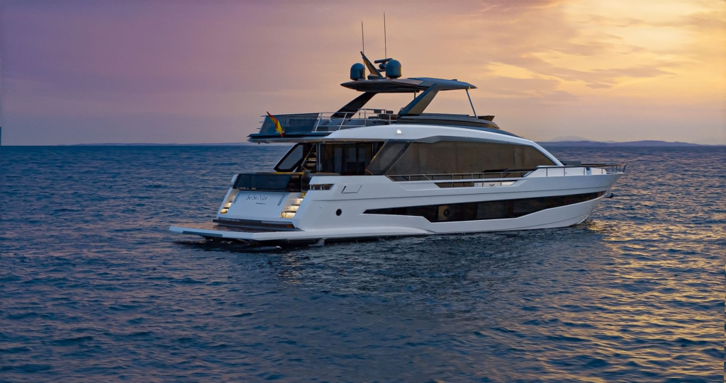 85ft Astondoa yacht charter Coconut Grove – cruising at sunset
