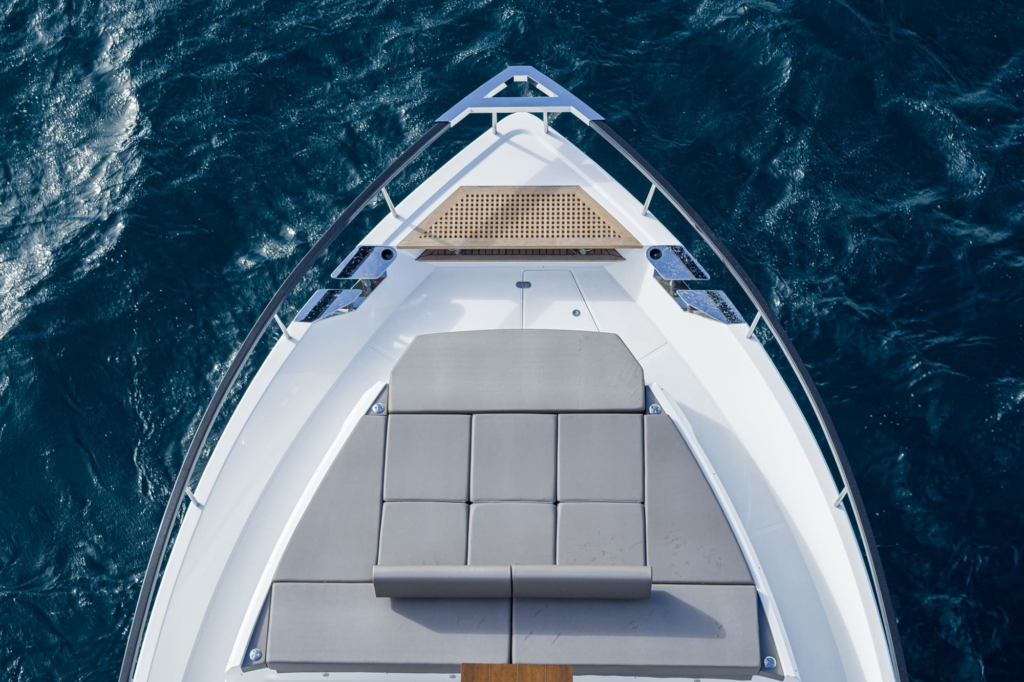 85ft Astondoa yacht charter Coconut Grove – bow lounge with sunpads