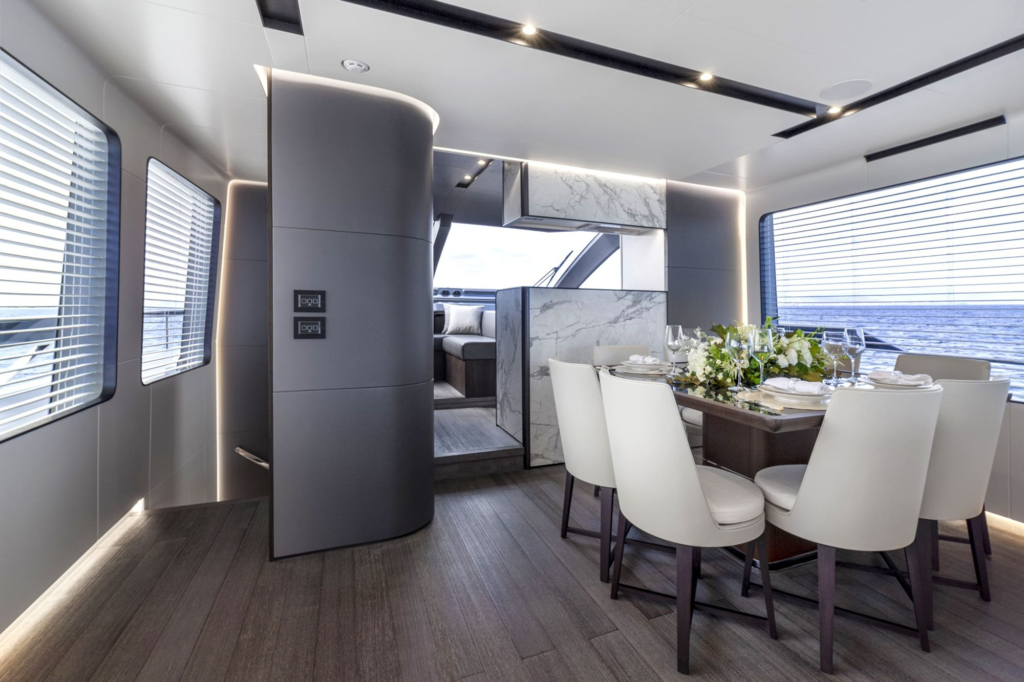 85ft Astondoa yacht charter Coconut Grove – formal dining area