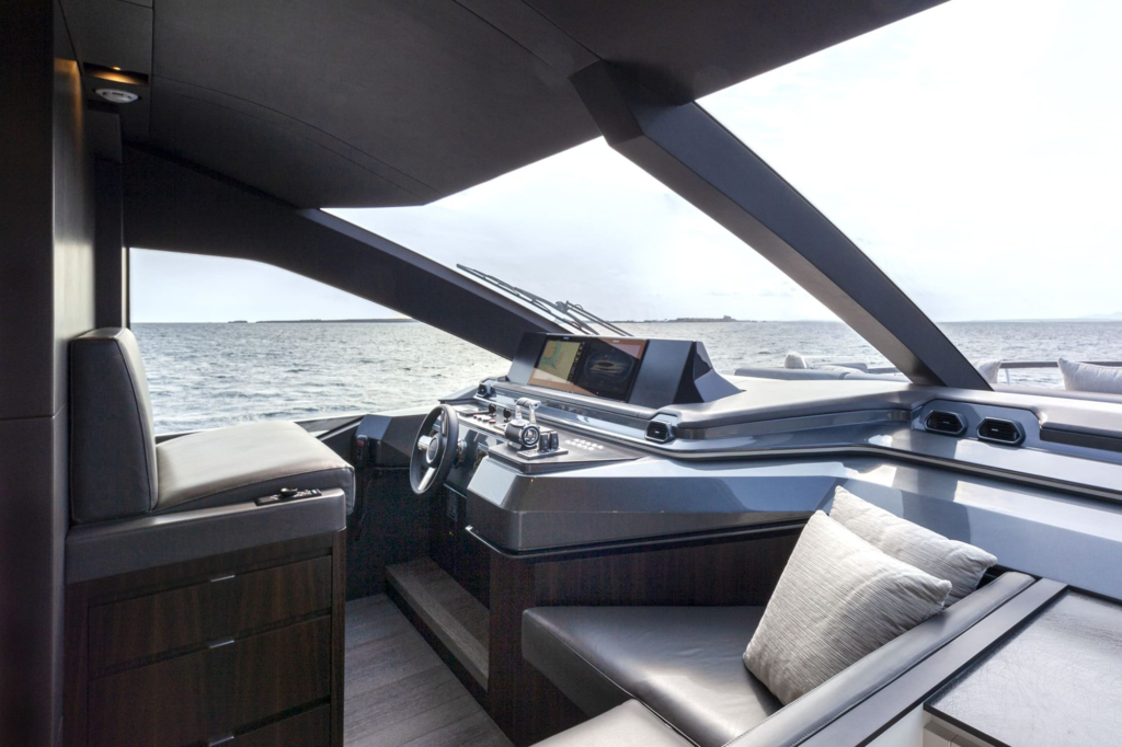 85ft Astondoa yacht charter Coconut Grove – main deck helm