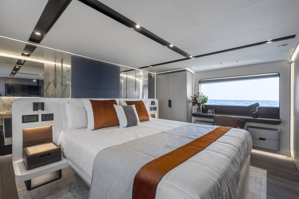 85ft Astondoa yacht charter Coconut Grove – full-beam master stateroom