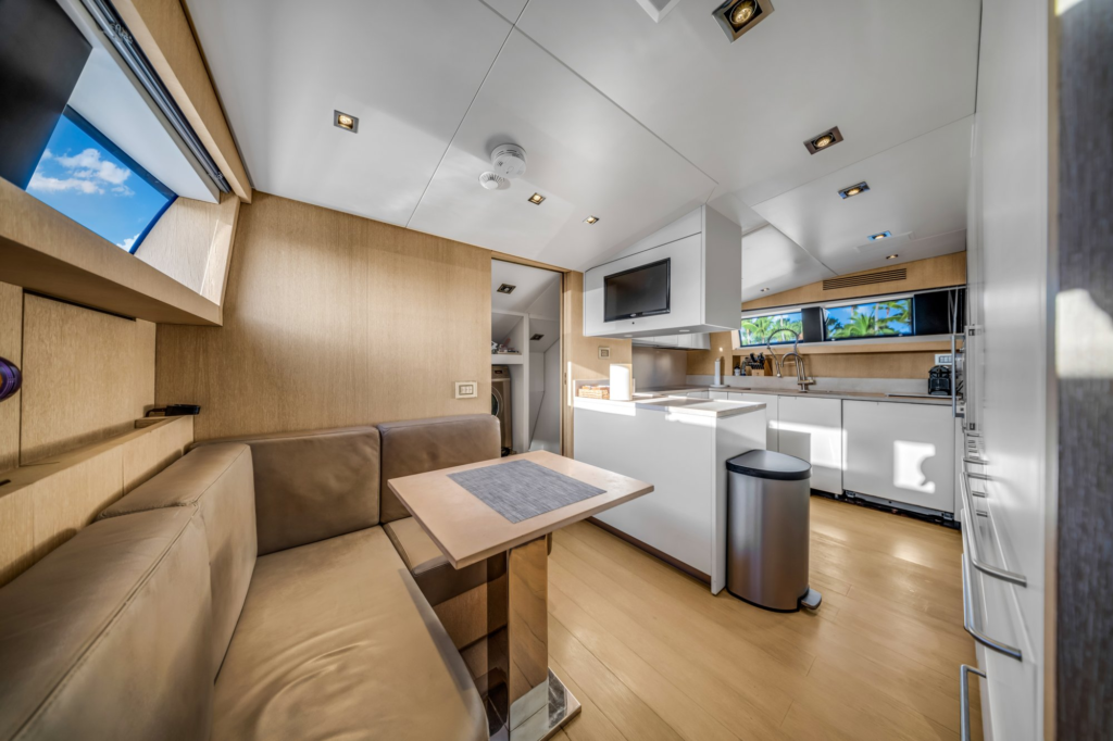 97ft Sanlorenzo yacht charter Miami – galley