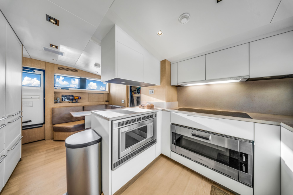 97ft Sanlorenzo yacht charter Miami – galley
